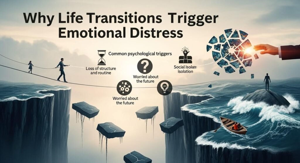 Emotional distress caused by major life transitions and changes.