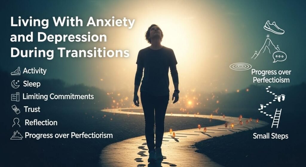 Coping with anxiety and depression while navigating major life changes.