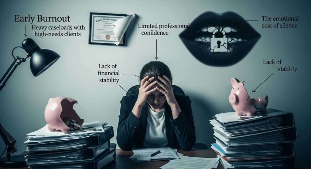 Supervisor providing supportive guidance to a therapist-in-training.