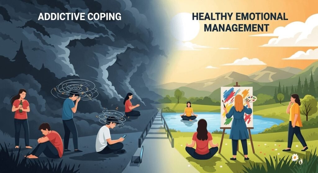 Healthy alternatives to addictive coping behaviors