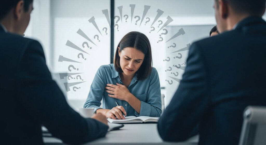 Person feeling emotionally attacked by a normal question