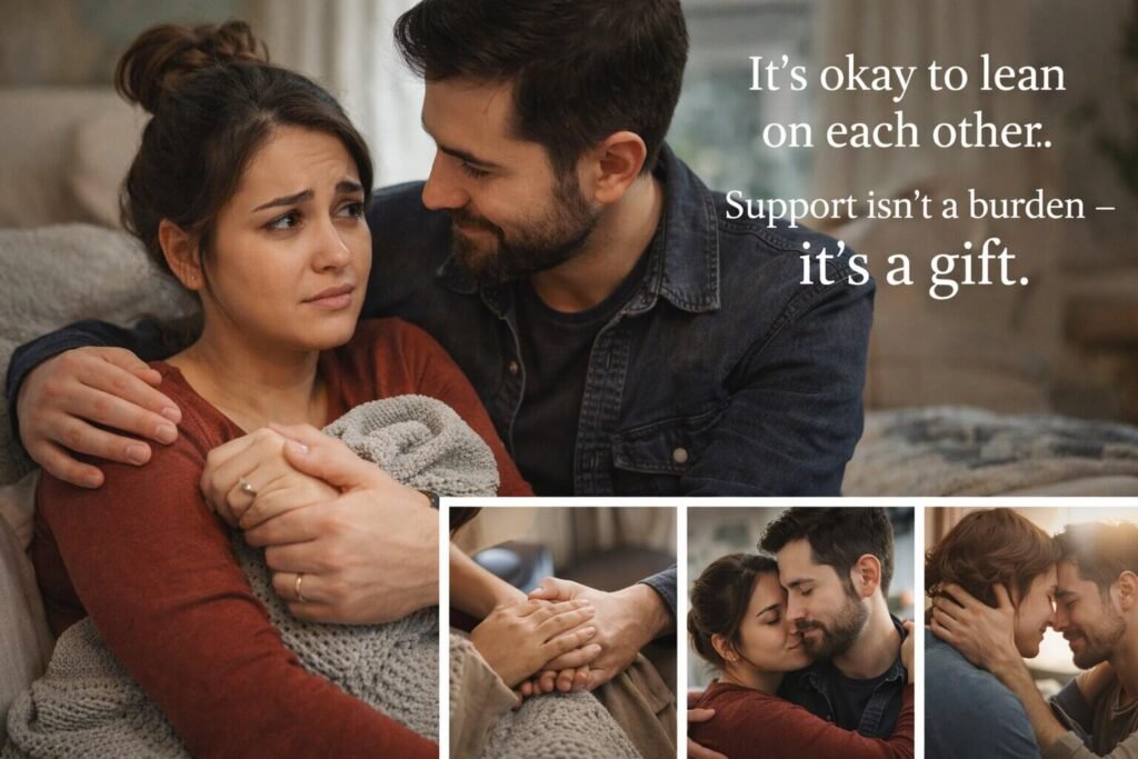 Couple sharing emotional support and trust in a healthy relationship