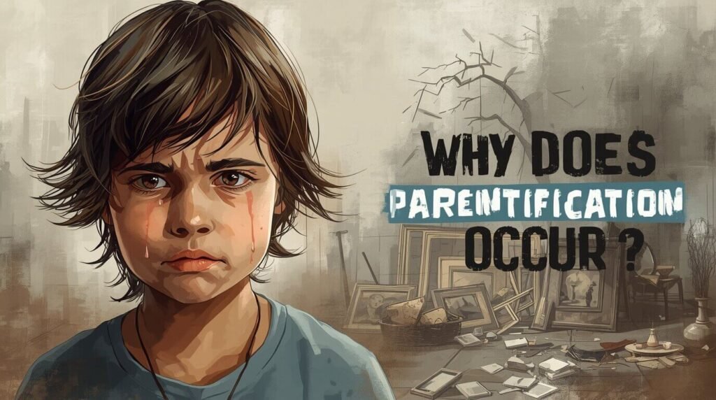 Parent relying on a child for emotional support, showing the causes of parentification